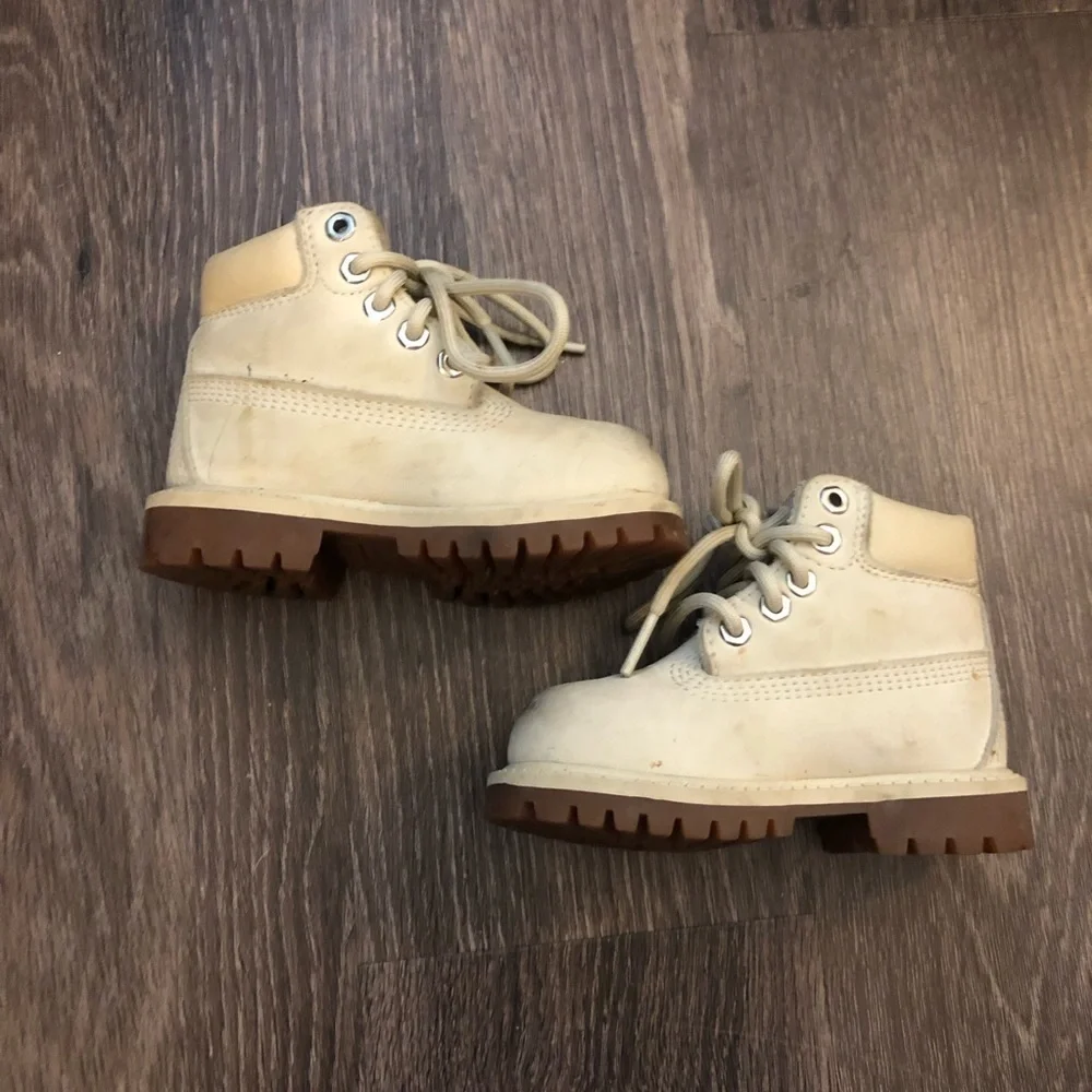 Timberland Cream Waterproof Hiking Boots